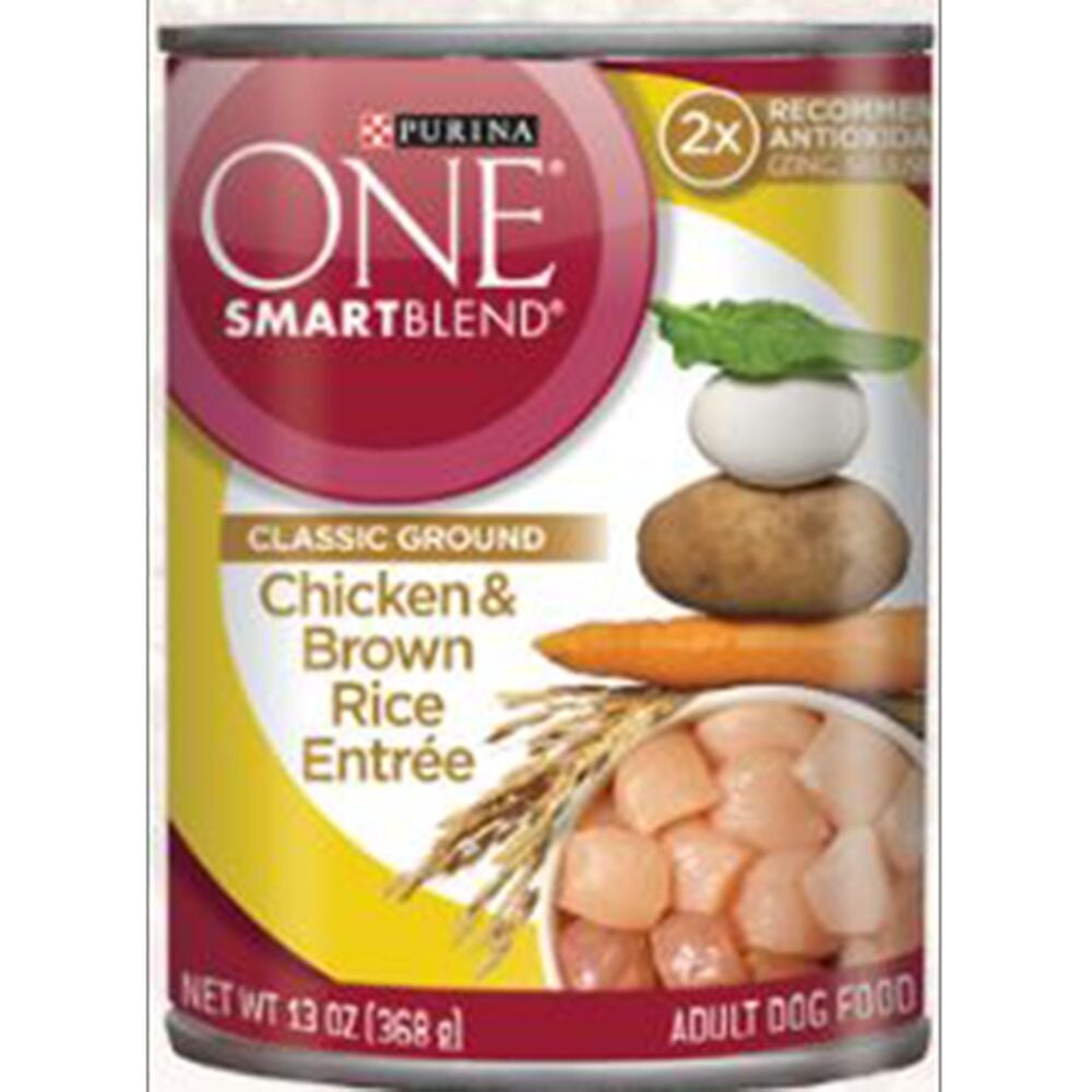image of Purina One Wet Dog Food- Chicken and Rice, 13 oz