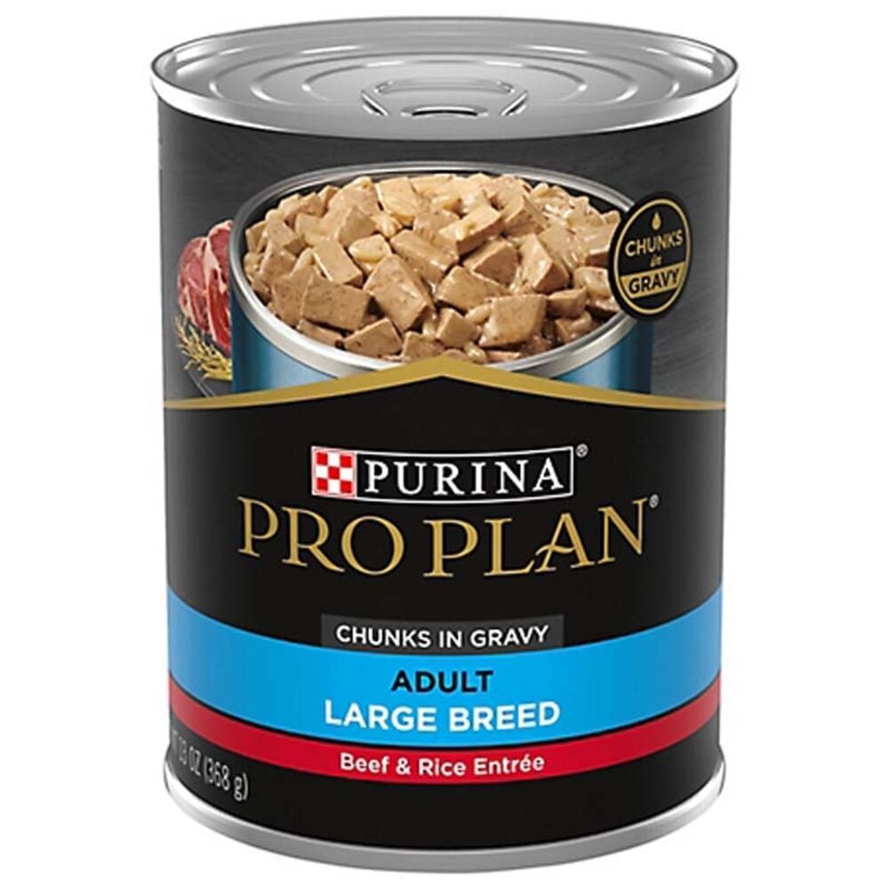 image of Pro Plan Wet Dog Food- Large Breed, Beef and Rice, 13 oz