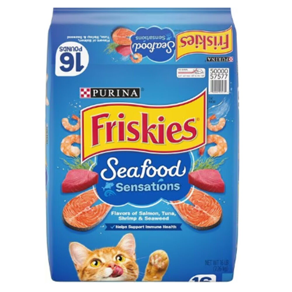 image of Friskies Dry Cat Food- Seafood Sensations, 16 lb