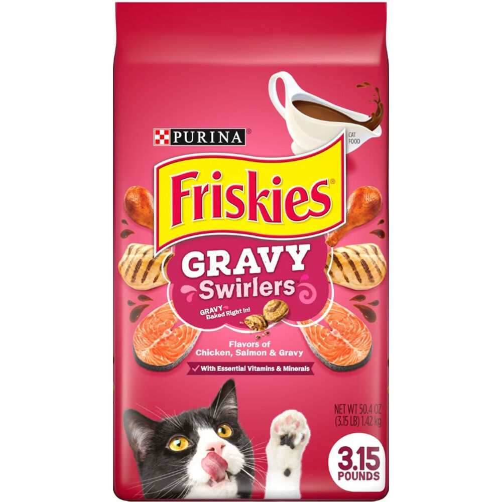 image of Friskies Dry Cat Food- Gravy Swirlers, 3.15 lb