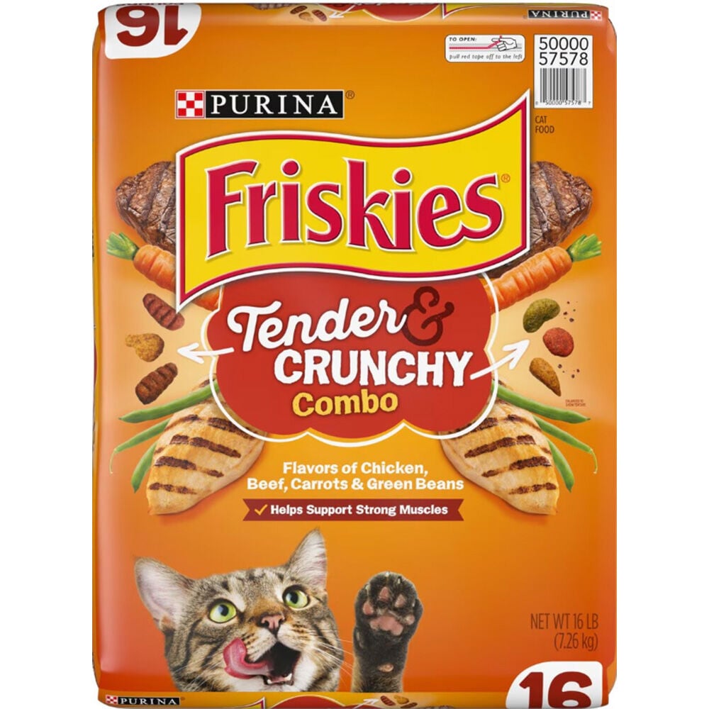 image of Friskies Dry Cat Food- Tender and Crunchy Combo, 16 lb