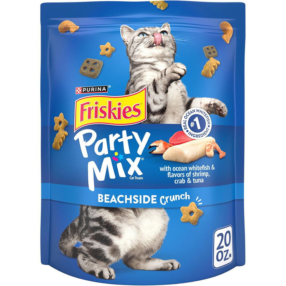 image of Friskie Cat Treats- Party Mix, Beachside Crunch, 20 oz