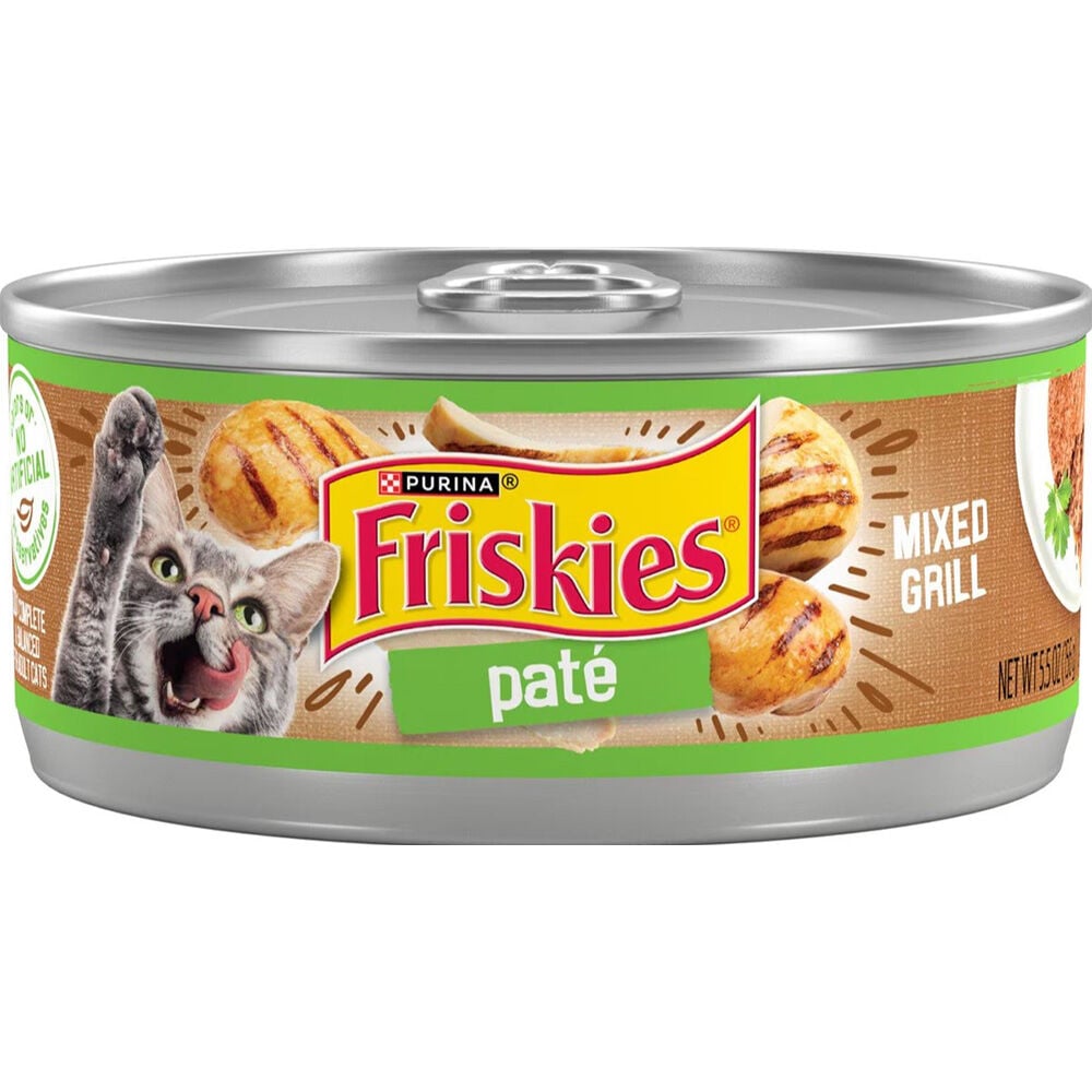image of Friskies Wet Cat Food- Classic Pate, Mixed Grill, 5.5 oz