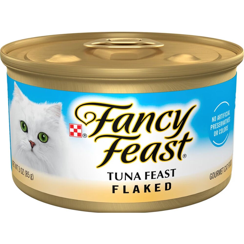 image of Fancy Feast Wet Cat Food- Flaked, Tuna Feast, 3 oz
