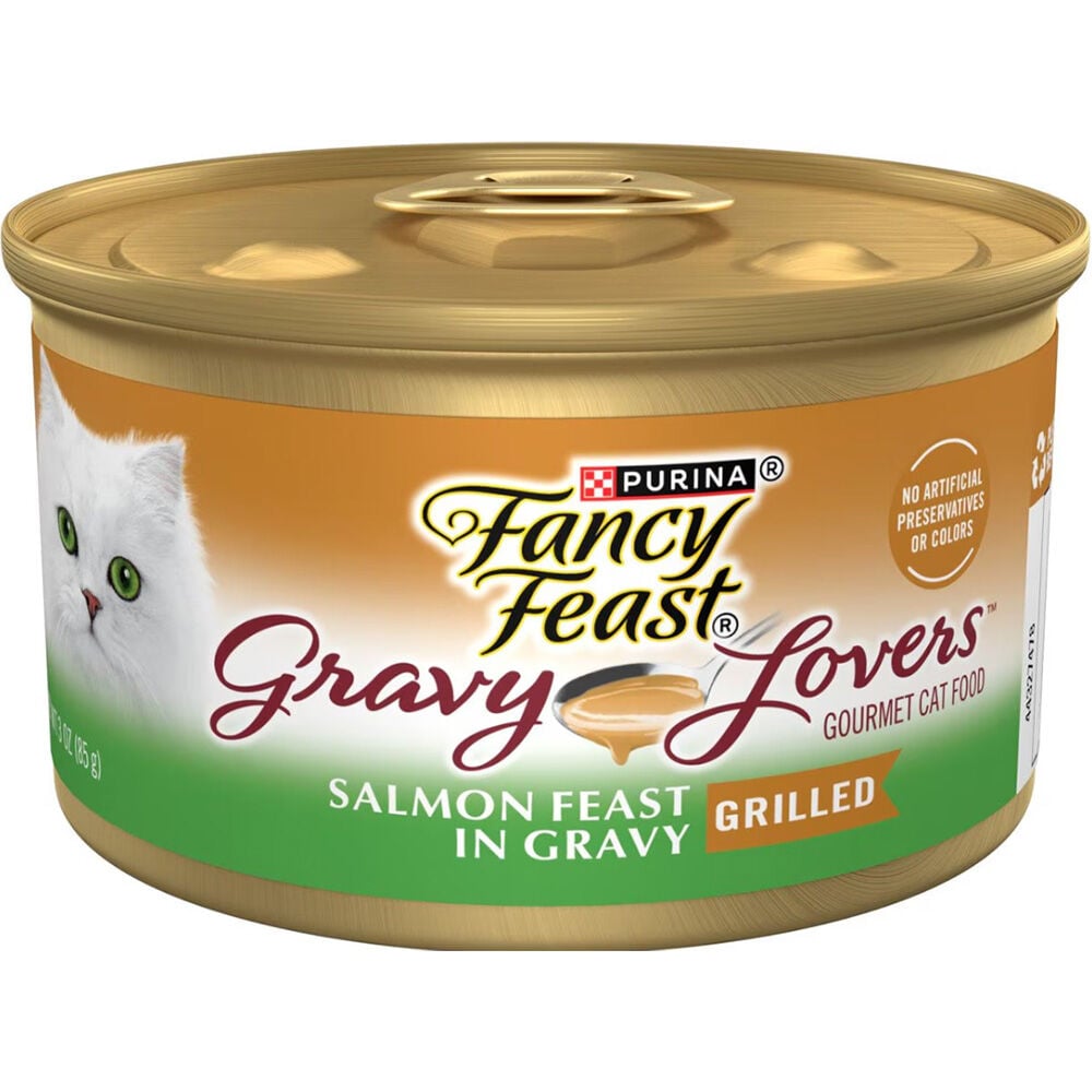 image of Fancy Feast Wet Cat Food- Gravy Lovers, Salmon Feast, 3 oz