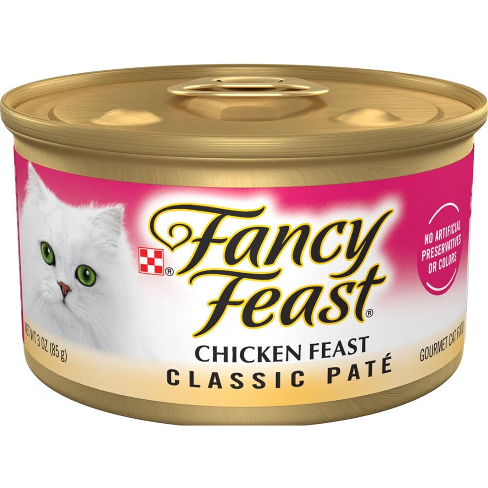 image of Fancy Feast Wet Cat Food- Classic Pate, Chicken Feast, 3 oz