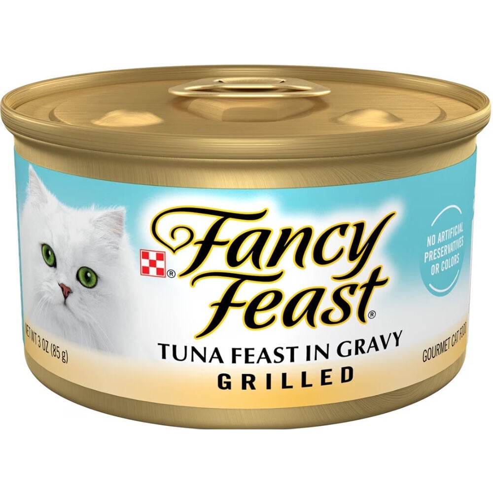 image of Fancy Feast Wet Cat Food- Grilled, Tuna Feast in Gravy, 3 oz