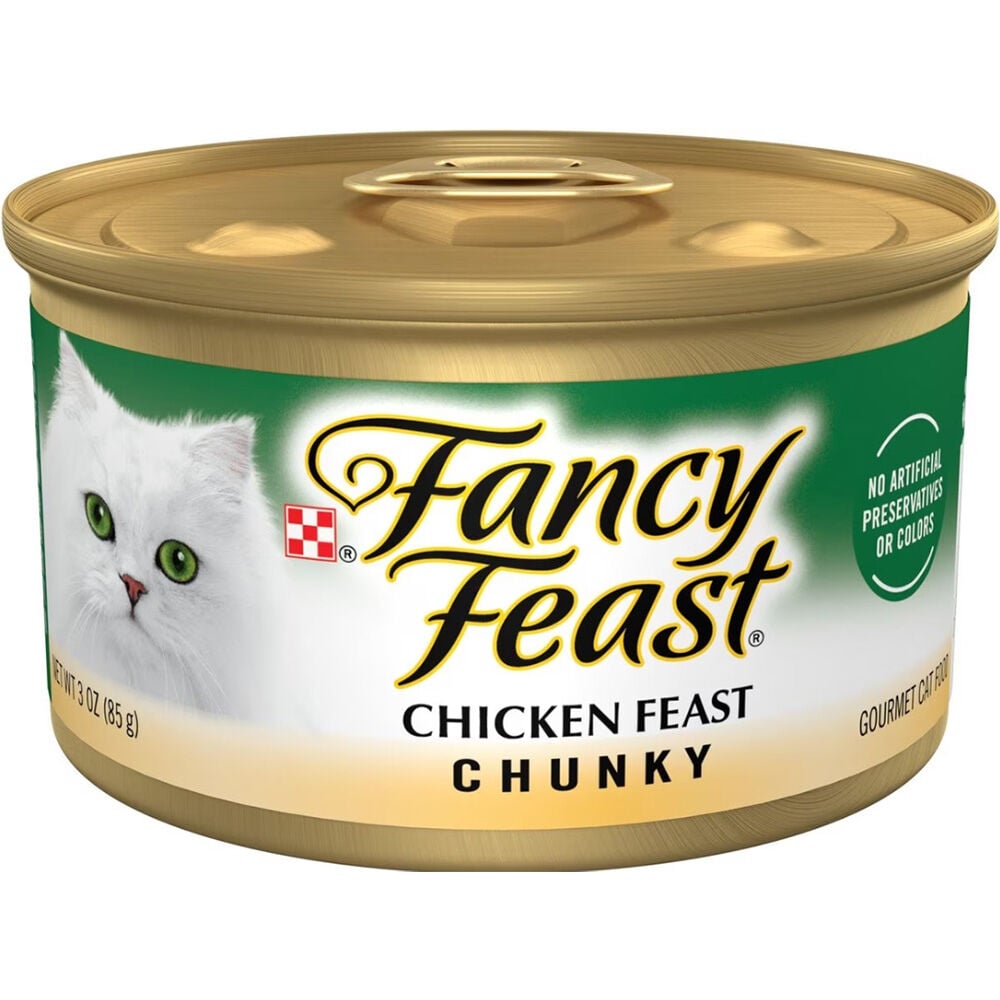 image of Fancy Feast Wet Cat Food- Chunky, Chicken Feast, 3 oz