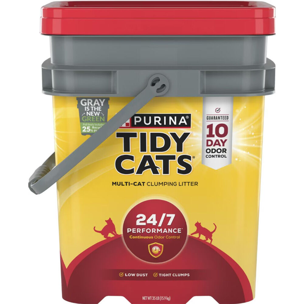 image of Tidy Cats Litter- Clumping, 24/7 Performance, 35 lb