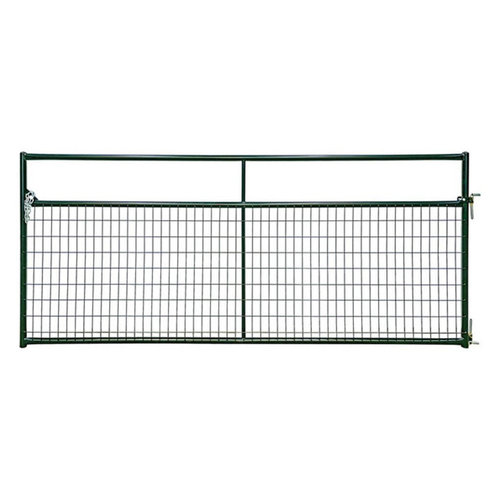 image of 4 ft x 14 ft Green Wire Filled Economy Gate