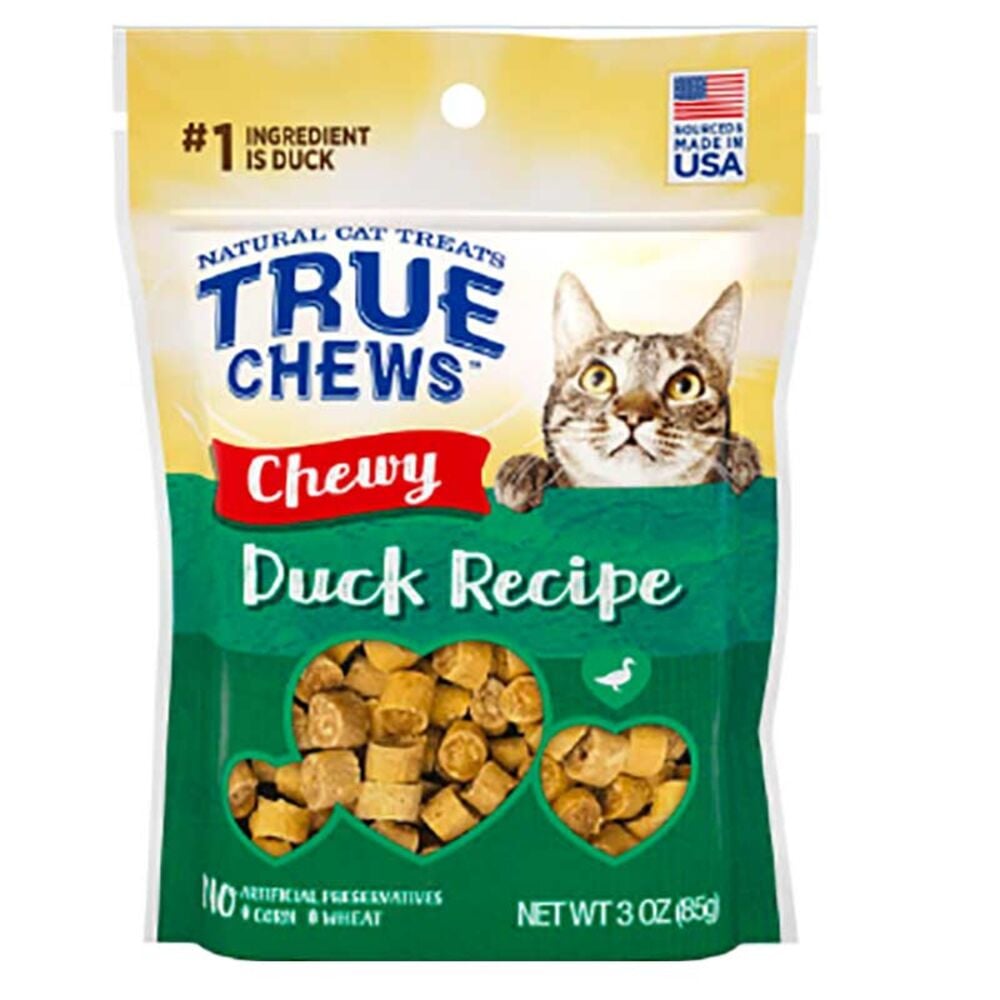 image of Cat Treats- True Chews Chewy, Duck, 3 oz