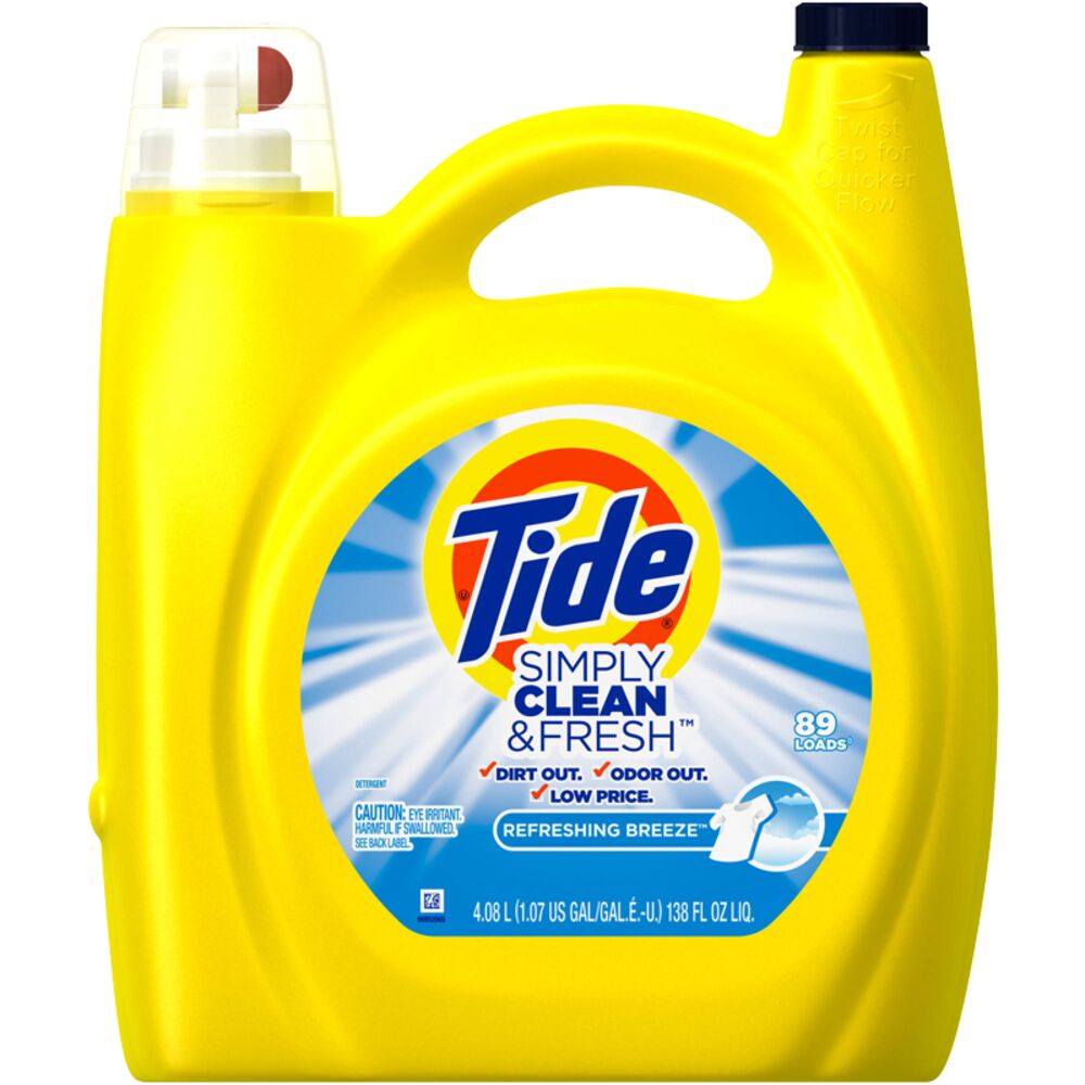 image of Simply Clean & Fresh Refreshing Breeze Liquid Laundry Detergent, 128 oz.