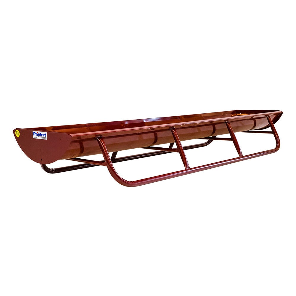 image of 10 ft Red Bunk Feeder with Powder Coated Metal Liner