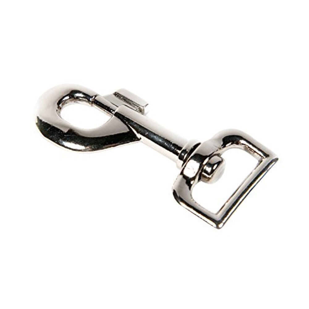 image of Nickel Finish Swivel Strap Eye Bolt Snap 3 5/16 in, with 1 in Eye