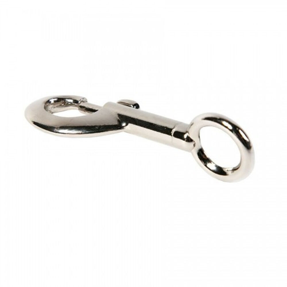 image of Bolt Snap, Rigid Round Eye - Nickel Plated, 5/8-Inch