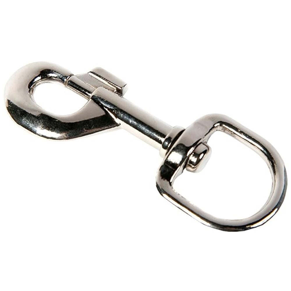 image of Swivel Round Eye Bolt Snap with 1/2-Inch Eye, 3-7/16-Inch (Nickel Finish)