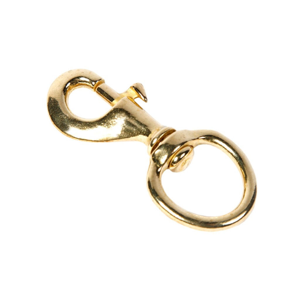 image of Bronze Finish Swivel Round Eye Bolt Snap , 3 1/8 in with 3/4 in Eye