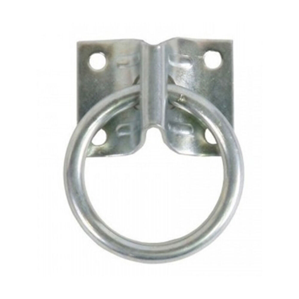 image of Zinc Plated Hitch Ring With Mounting Plate, 2 in
