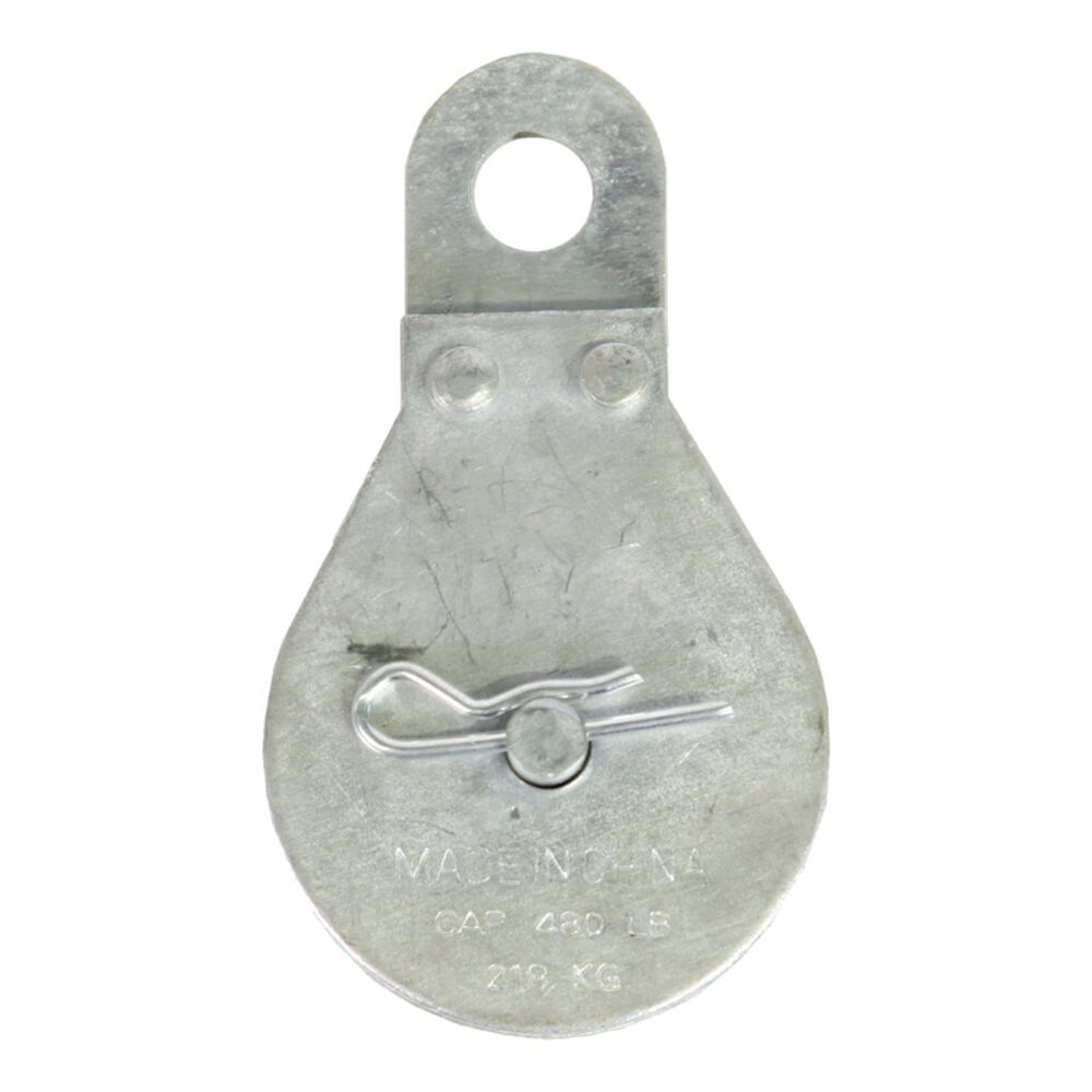 image of Fixed Eye Cable Block with 2-Inch Sheave, Zinc Plated Finish