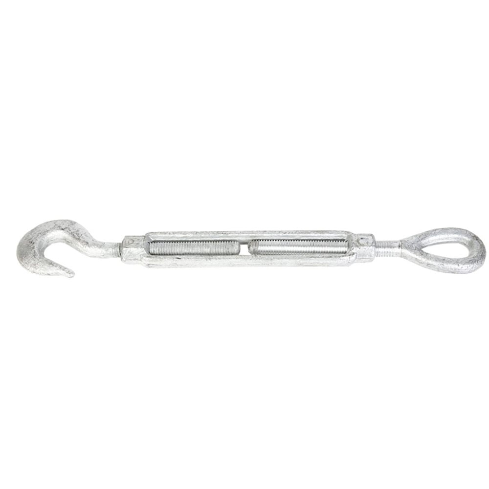 image of Forged Turnbuckle, 3/8-Inch by 6-Inch Hook and Eye, Galvanized