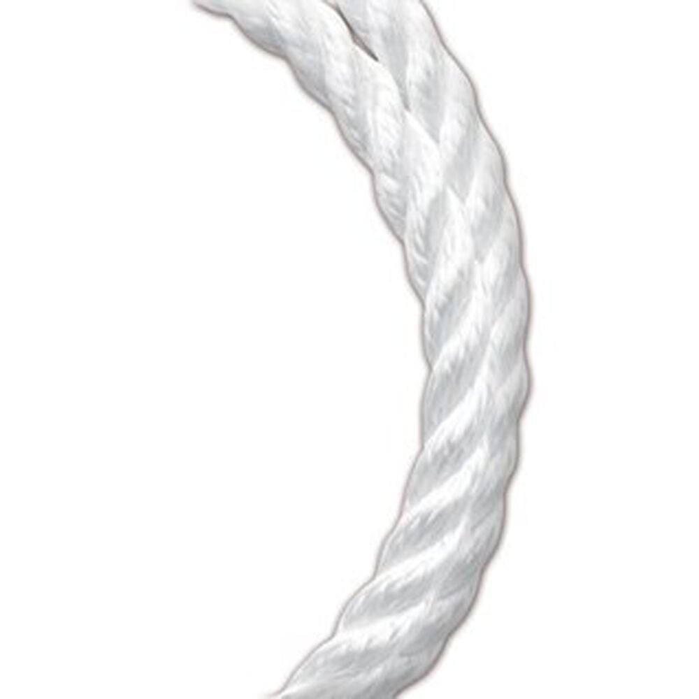image of Rope, Twisted Nylon, White, 3/8 in x 50 ft