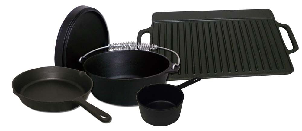 image of Cast Iron Cookware Set, 5 pc