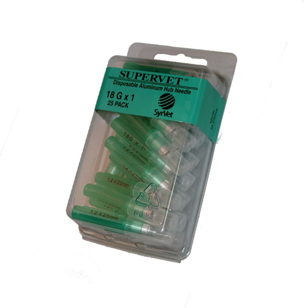 image of Disposable Hub Needle, 18 gauge x 1-in, 25 count