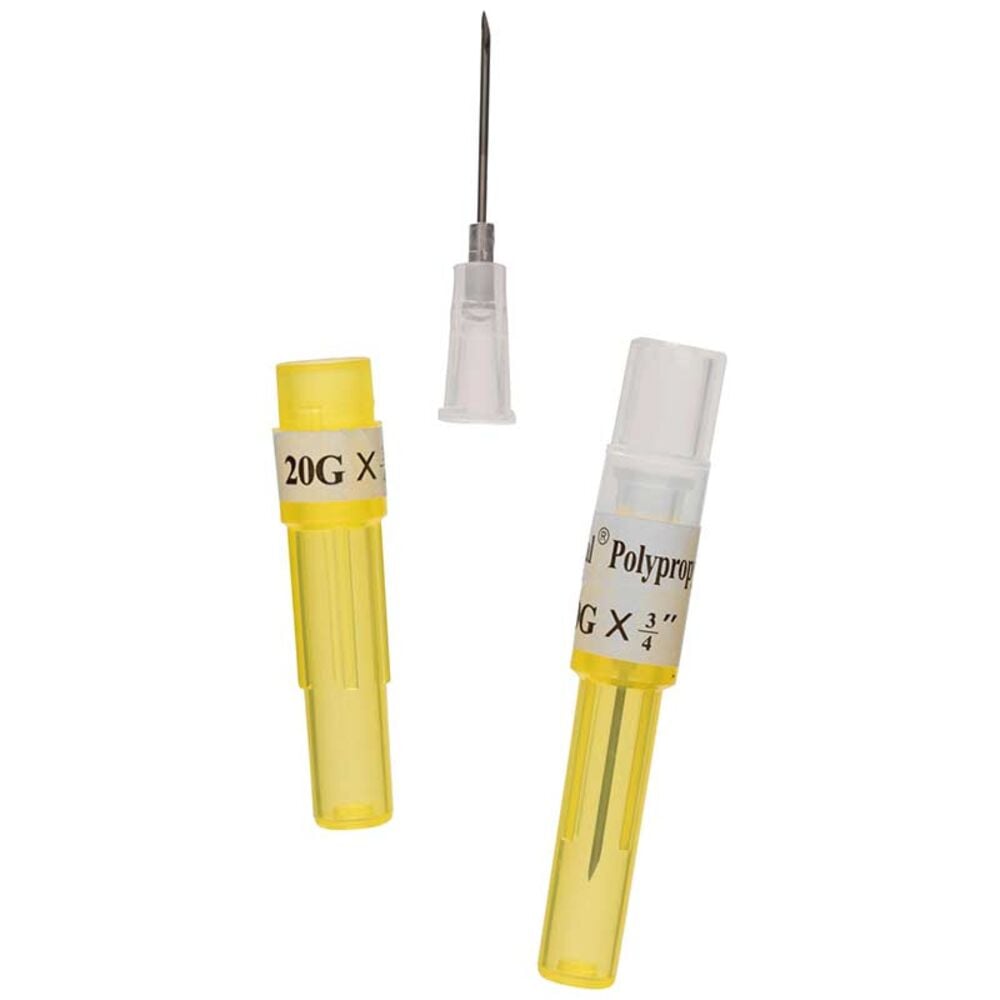 image of Disposable Hub Needle, 20 gauge x 1-in, 5 count