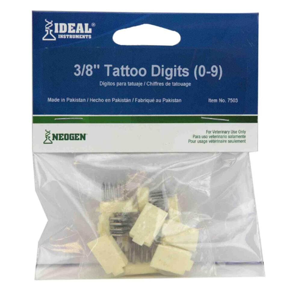 image of 3/8 in Tattoo Digits 0-9