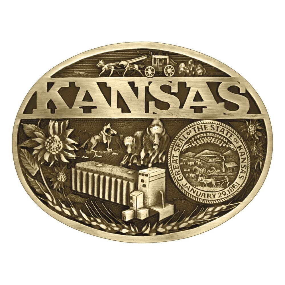 image of Kansas State Heritage Attitude Buckle