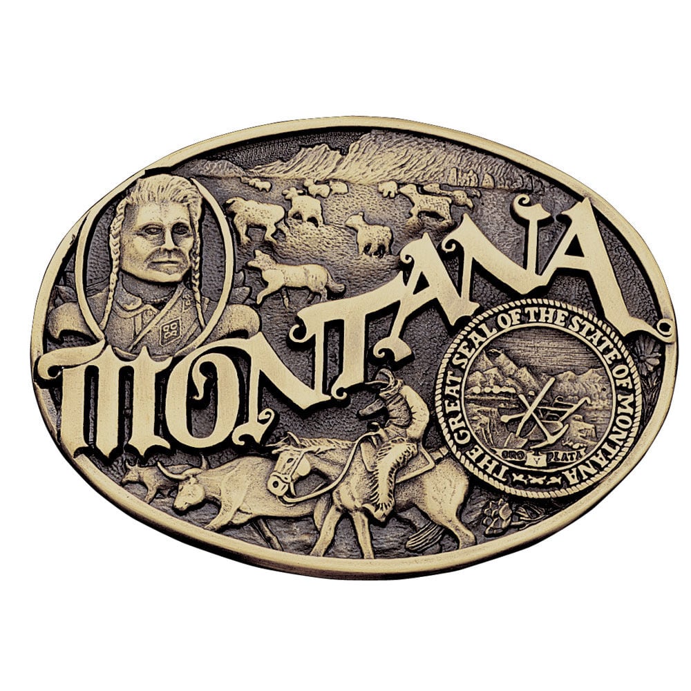 image of Montana State Heritage Attitude Buckle