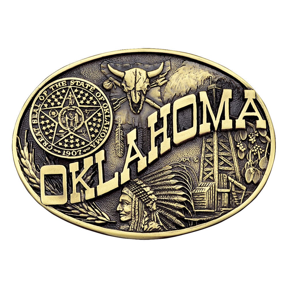 image of Oklahoma State Heritage Attitude Buckle