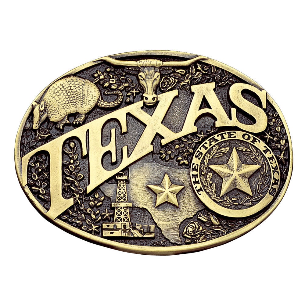image of Texas State Heritage Attitude Buckle