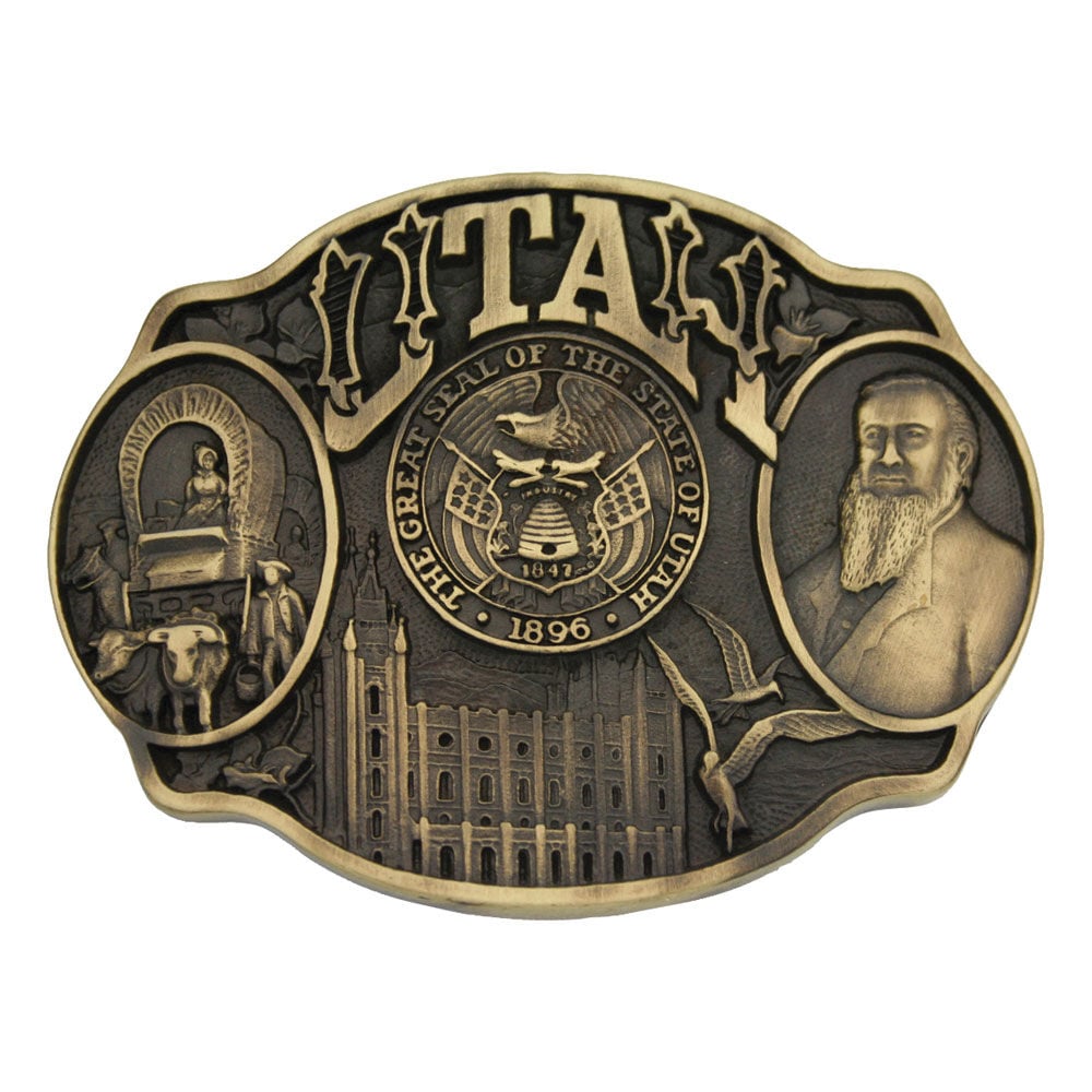 image of Utah State Heritage Attitude Buckle