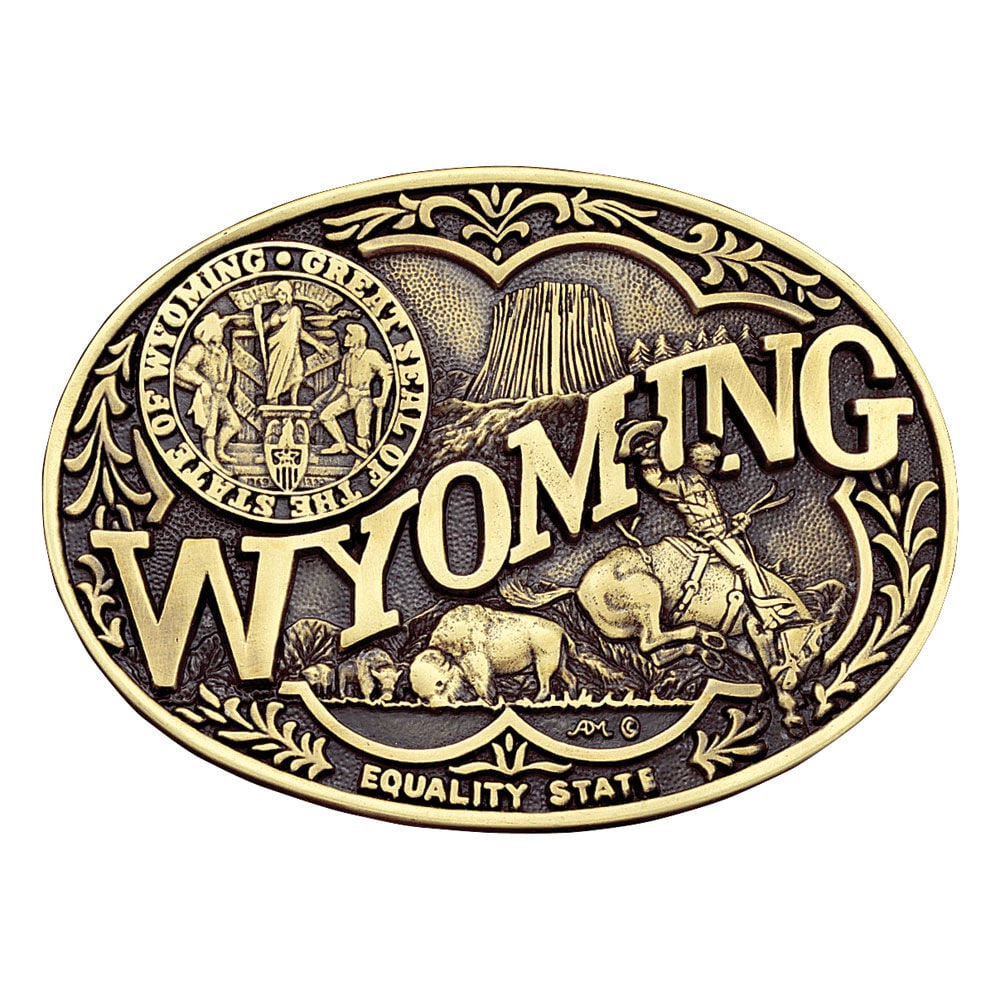 image of Wyoming State Heritage Attitude Buckle