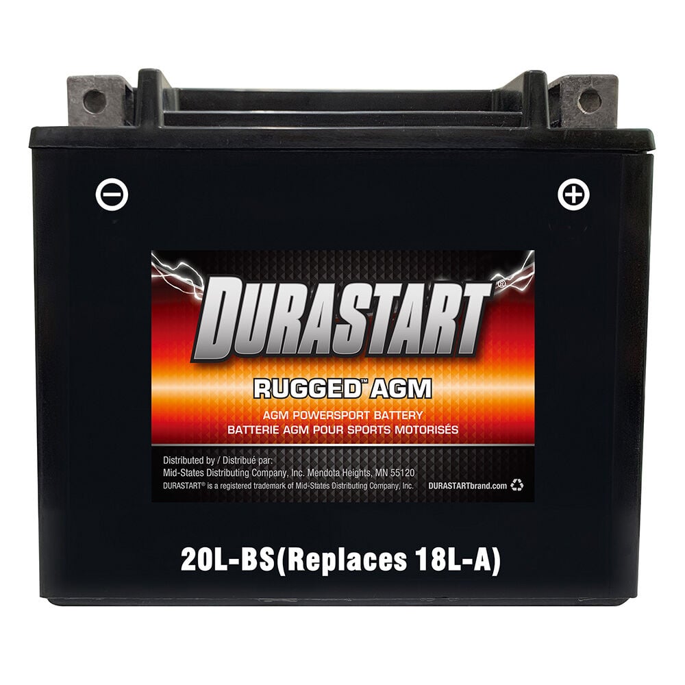 image of 12V Rugged AGM Powersport Battery, 20L-BS