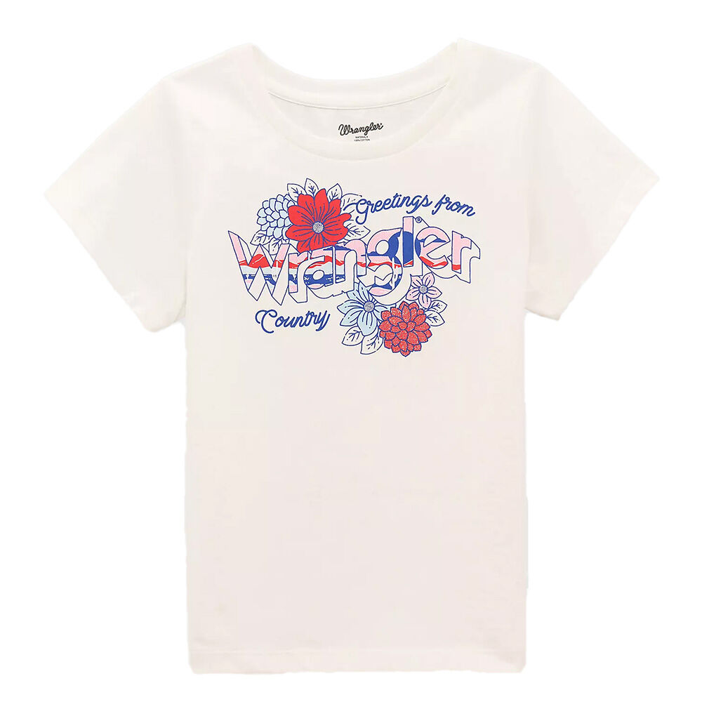 image of Girls' Americana Greetings Graphic Short Sleeve Shirt