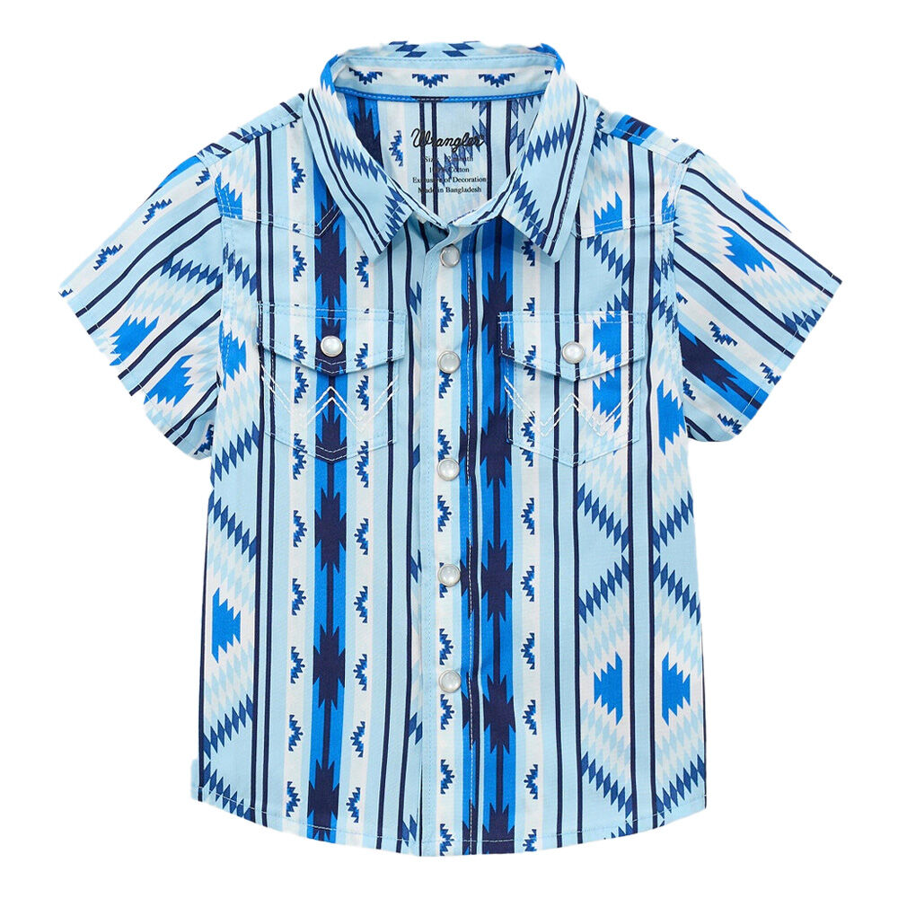 image of Infant/Toddler Aztec Pint Short Sleeve Snap Shirt
