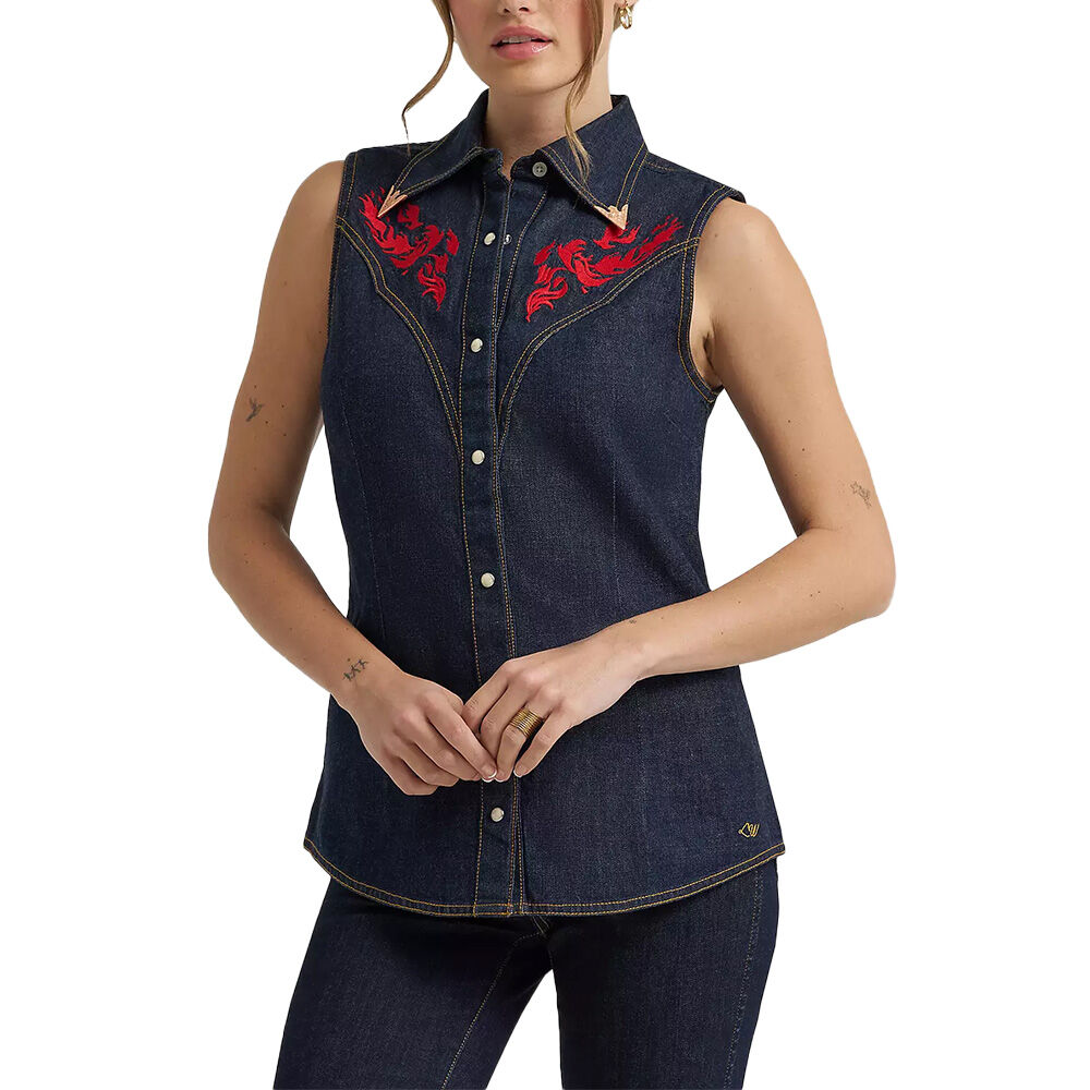 image of Women's Lainey Wilson Embroidered Sleeveless Shirt