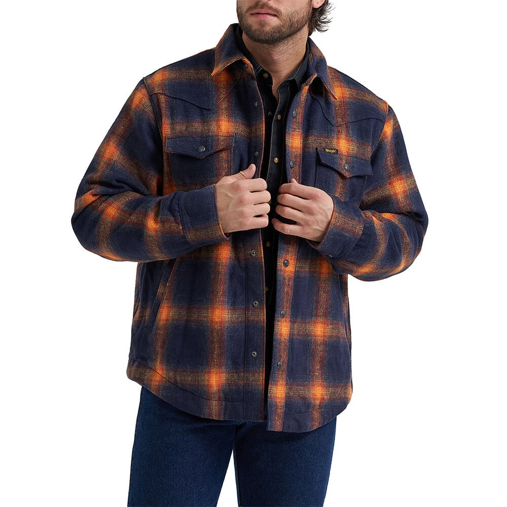 image of Men's Quilt Lined Flannel Shirt Jacket