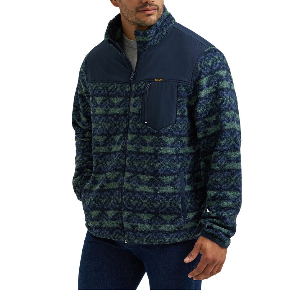 image of Men's Hay Away Sherpa Zip Front Ripstop Yoke Jacket