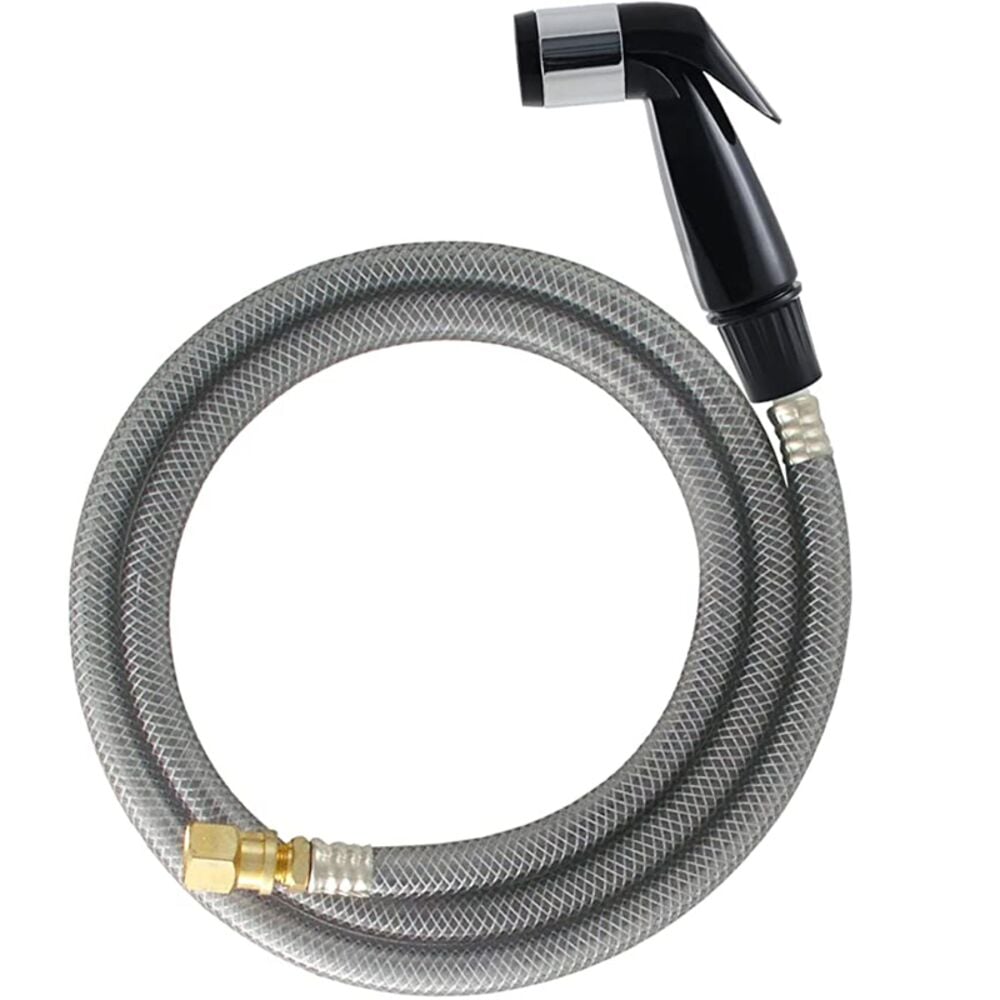 image of 501 6200 Sprayer Replacement Kit with Spray Head for Kitchen Sink Faucet, 48-Inch. Hose, Black Finish