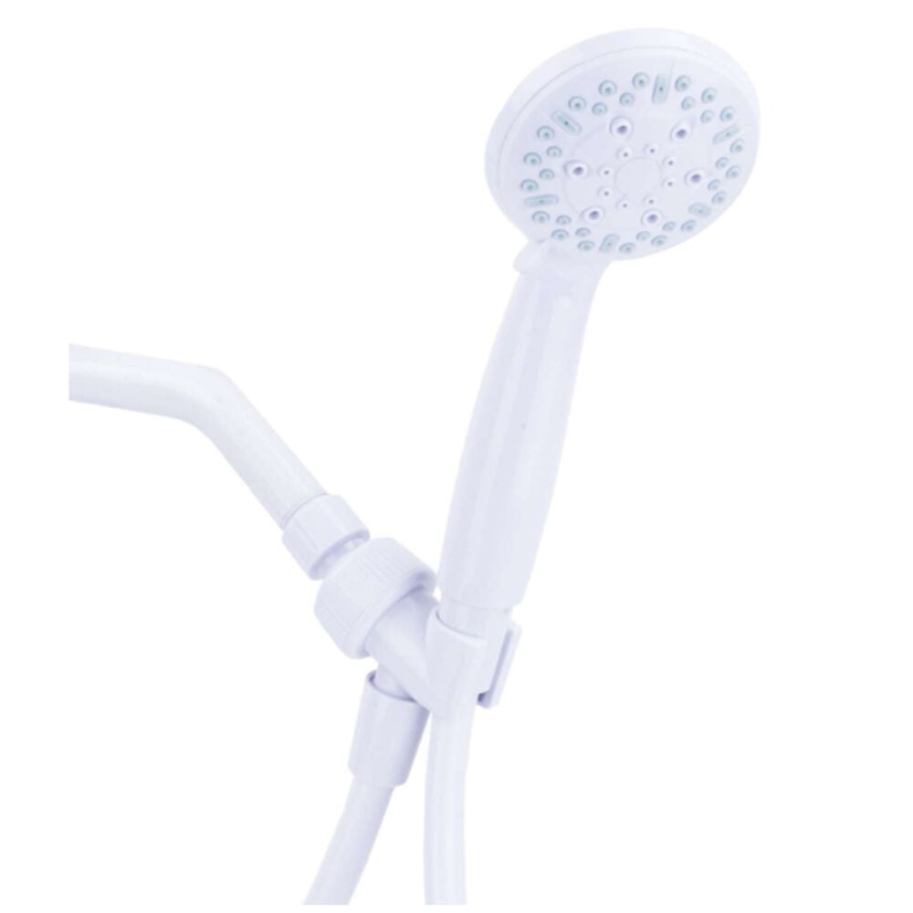 image of 520 3150WT-WS Hand Held Shower Head with Hose Bracket White