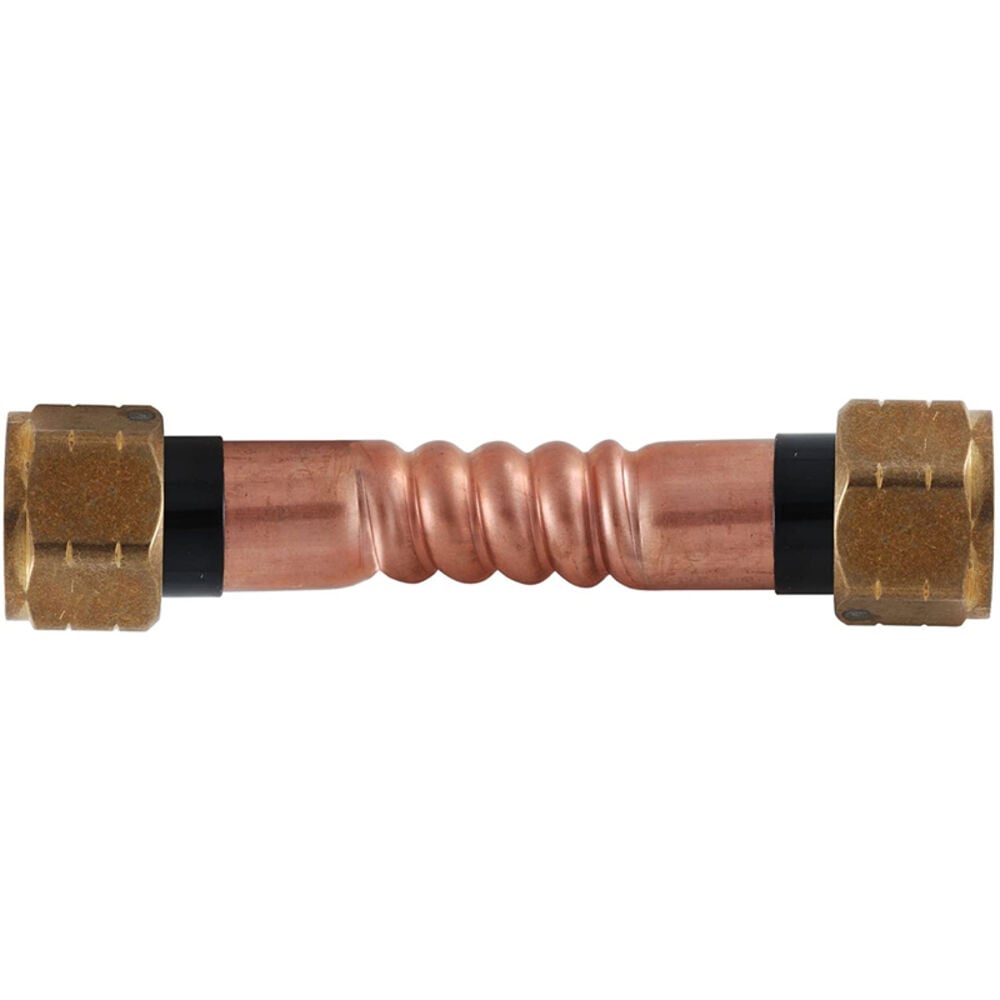 image of 509 2118 Flex Copper Water Heater Installation Line 3/4-Inch X 3/4-Inch X 18-Inch