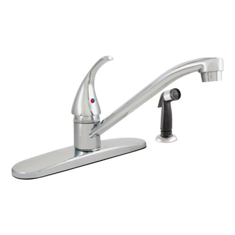 image of 013 1405CP Cambridge Single Handle Round Deck with Spray Chrome Finish