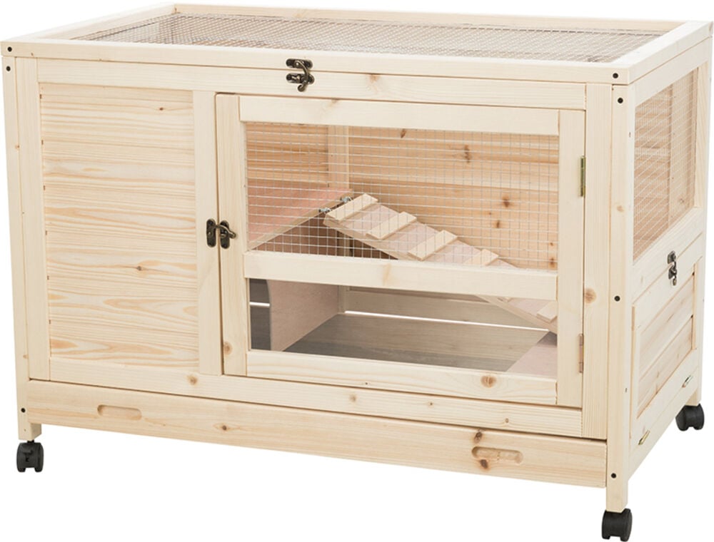 image of Natura Extra Small 2-Story Hinged Mesh Top Indoor Rabbit Hutch