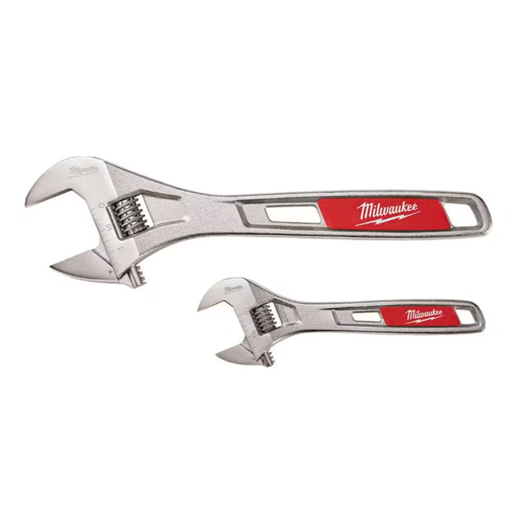 image of 6 in and 10 in 2-Piece Adjustable Wrench Set