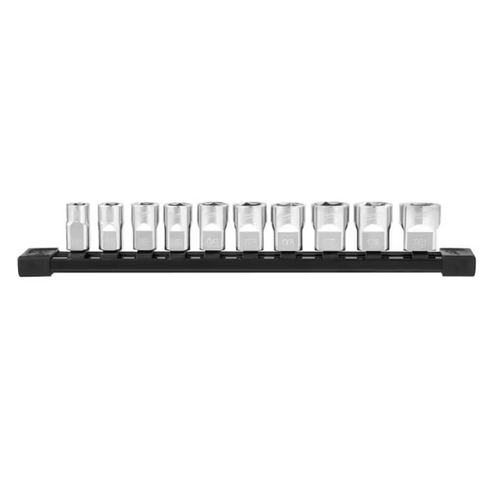 image of 3/8 in. Metric Low Profile 6-Point Socket Set with FOUR FLAT Sides- 10 pc