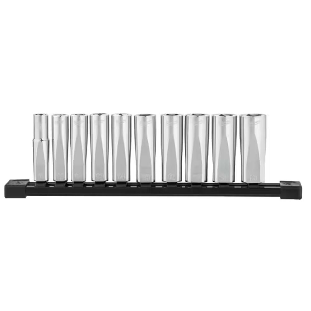 image of 3/8 in Drive Metric Deep Well 6-Point Socket Set- 10 pc