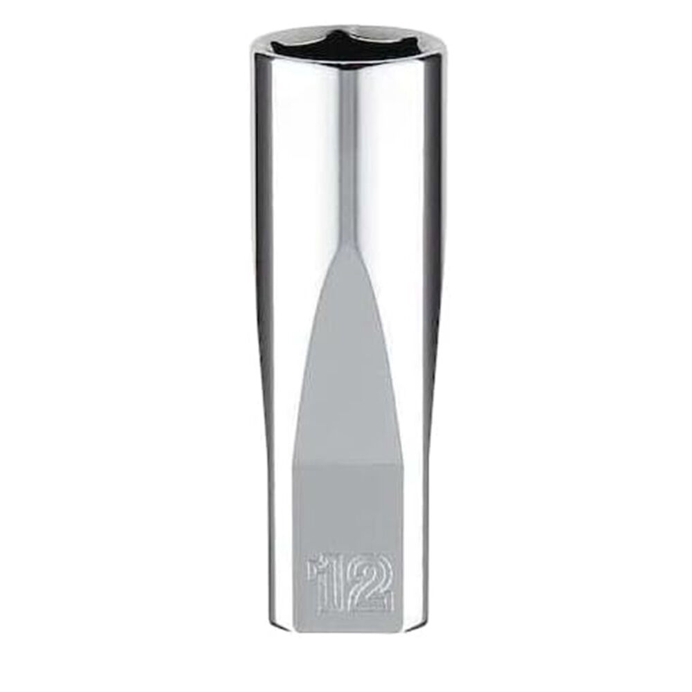 image of 1/4 in Drive 12mm Metric Deep Socket with FOUR FLAT Sides